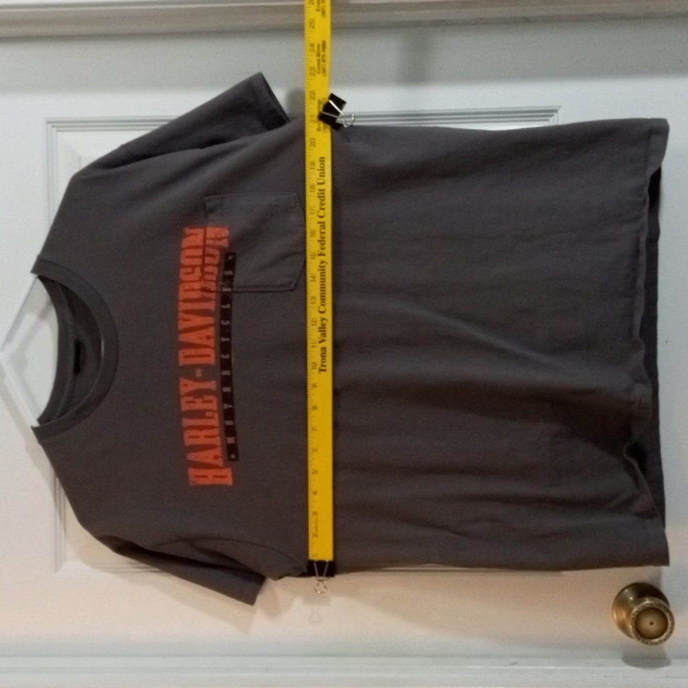 Harley-Davidson Gray Short Sleeve Pocket Tee Men’s Large - Picture 5 of 6